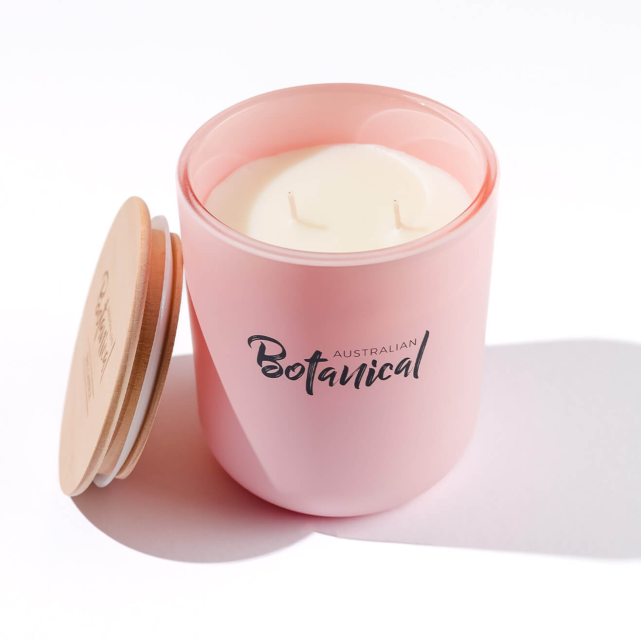Peony Rose Scented Soy Candle inside
